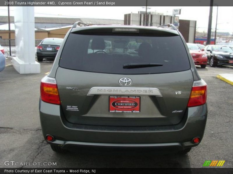 Cypress Green Pearl / Sand Beige 2008 Toyota Highlander 4WD