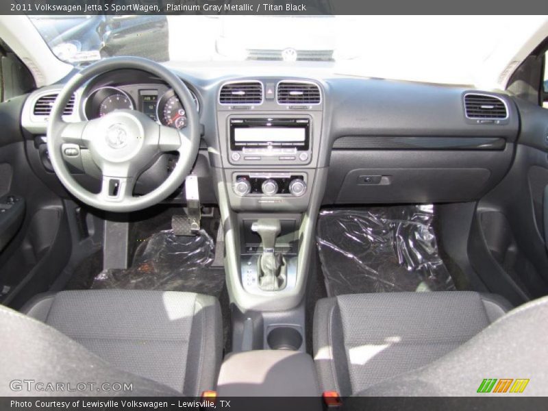 Platinum Gray Metallic / Titan Black 2011 Volkswagen Jetta S SportWagen