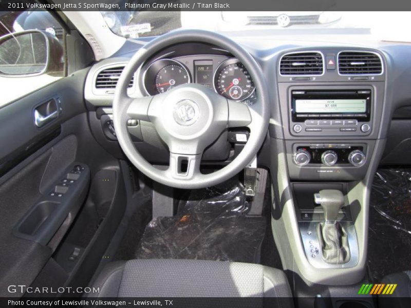 Platinum Gray Metallic / Titan Black 2011 Volkswagen Jetta S SportWagen