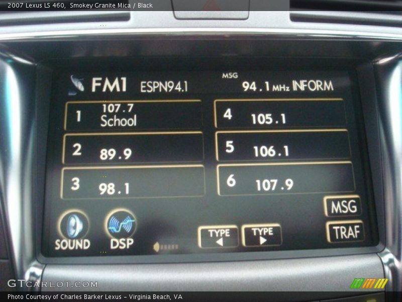 Smokey Granite Mica / Black 2007 Lexus LS 460