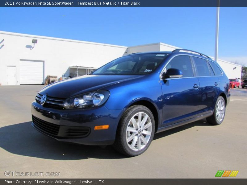 Tempest Blue Metallic / Titan Black 2011 Volkswagen Jetta SE SportWagen