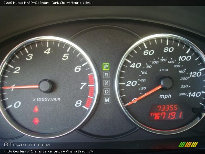 Dark Cherry Metallic / Beige 2006 Mazda MAZDA6 i Sedan