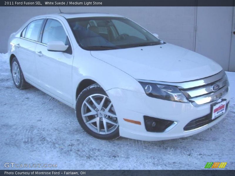 White Suede / Medium Light Stone 2011 Ford Fusion SEL