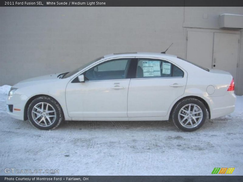 White Suede / Medium Light Stone 2011 Ford Fusion SEL