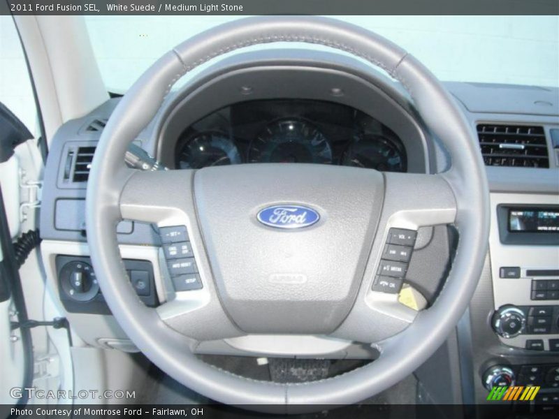 White Suede / Medium Light Stone 2011 Ford Fusion SEL
