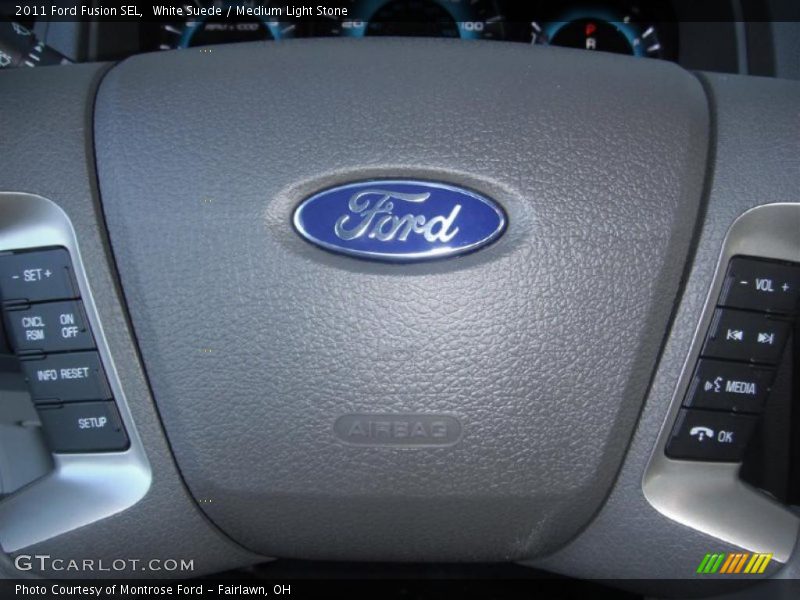 White Suede / Medium Light Stone 2011 Ford Fusion SEL