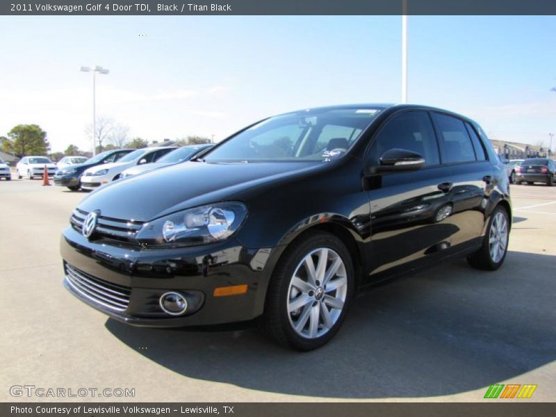 Black / Titan Black 2011 Volkswagen Golf 4 Door TDI