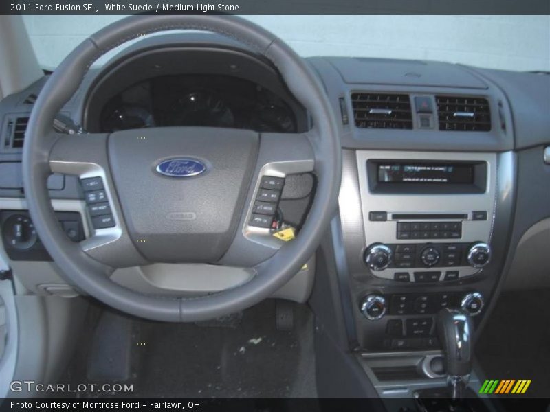 White Suede / Medium Light Stone 2011 Ford Fusion SEL