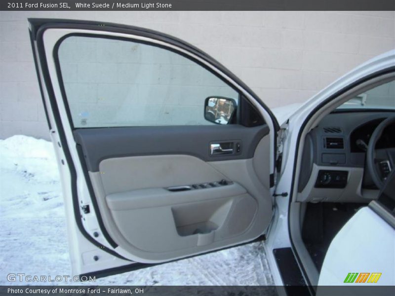 White Suede / Medium Light Stone 2011 Ford Fusion SEL