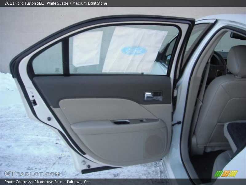 White Suede / Medium Light Stone 2011 Ford Fusion SEL