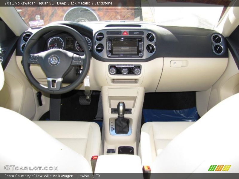 Deep Black Metallic / Sandstone 2011 Volkswagen Tiguan SE