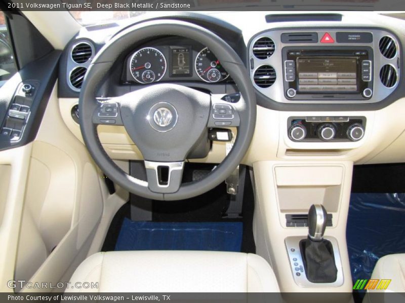 Deep Black Metallic / Sandstone 2011 Volkswagen Tiguan SE