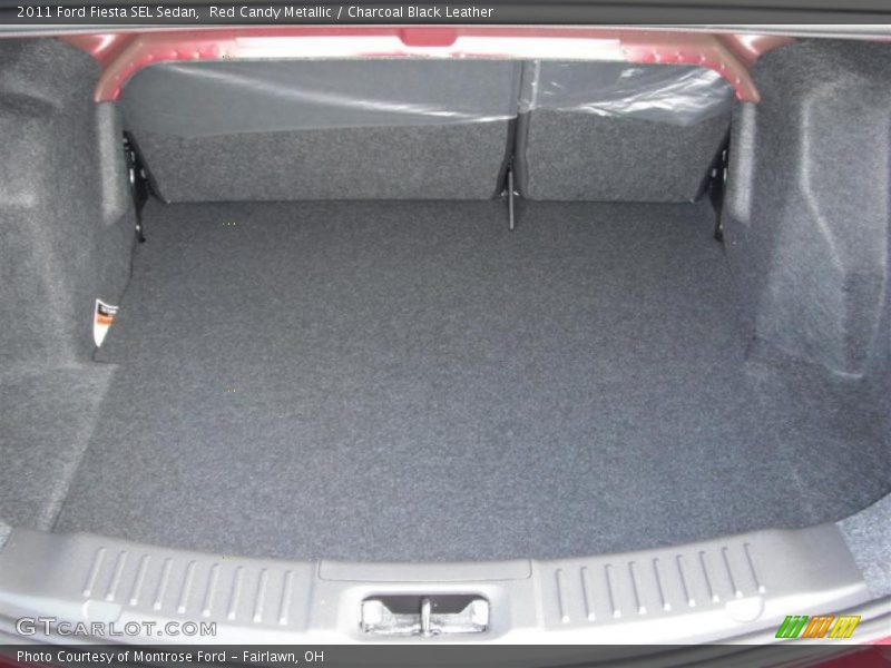 Red Candy Metallic / Charcoal Black Leather 2011 Ford Fiesta SEL Sedan