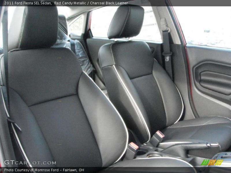  2011 Fiesta SEL Sedan Charcoal Black Leather Interior