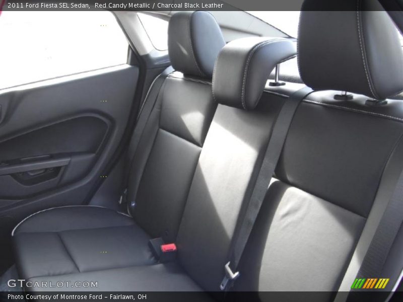 Red Candy Metallic / Charcoal Black Leather 2011 Ford Fiesta SEL Sedan