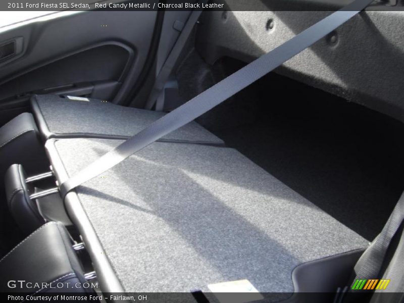 Red Candy Metallic / Charcoal Black Leather 2011 Ford Fiesta SEL Sedan