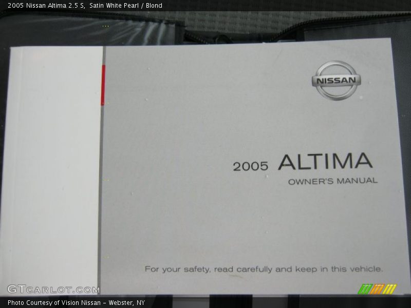 Satin White Pearl / Blond 2005 Nissan Altima 2.5 S