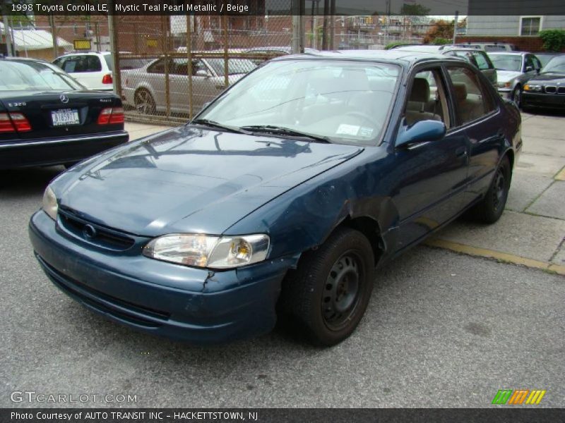 Mystic Teal Pearl Metallic / Beige 1998 Toyota Corolla LE