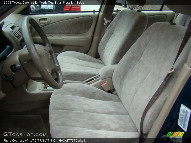 Mystic Teal Pearl Metallic / Beige 1998 Toyota Corolla LE