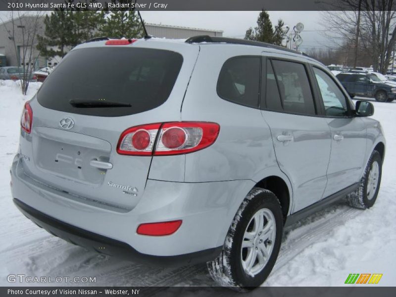 Radiant Silver / Gray 2010 Hyundai Santa Fe GLS 4WD