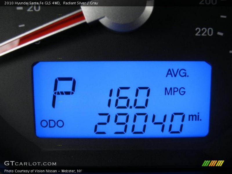 Radiant Silver / Gray 2010 Hyundai Santa Fe GLS 4WD