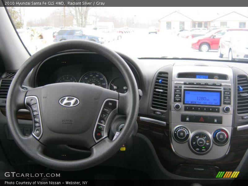 Radiant Silver / Gray 2010 Hyundai Santa Fe GLS 4WD