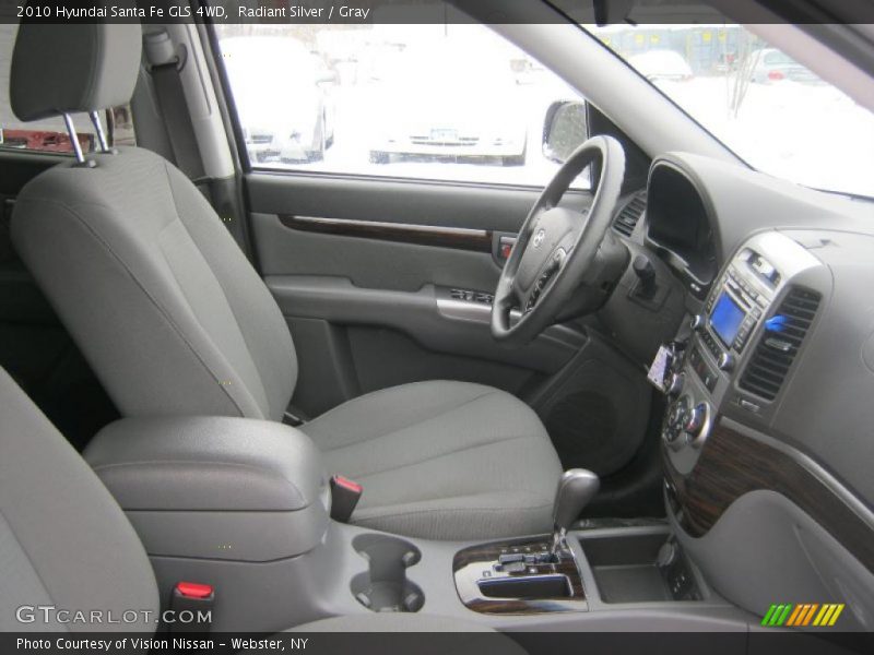 Radiant Silver / Gray 2010 Hyundai Santa Fe GLS 4WD