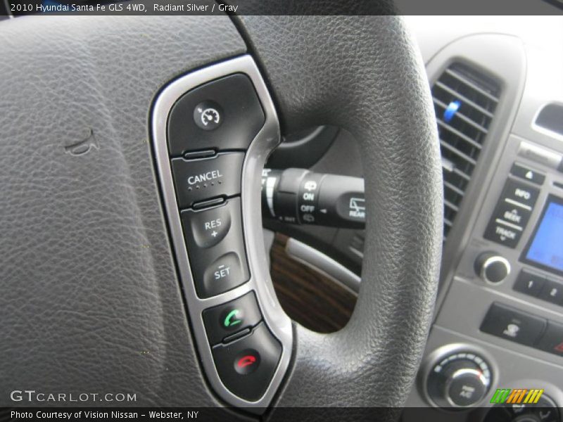 Radiant Silver / Gray 2010 Hyundai Santa Fe GLS 4WD
