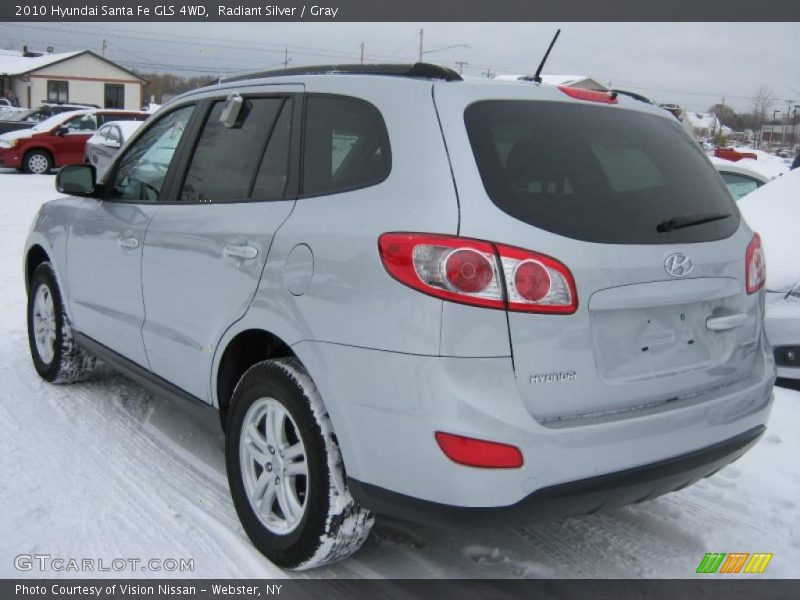 Radiant Silver / Gray 2010 Hyundai Santa Fe GLS 4WD