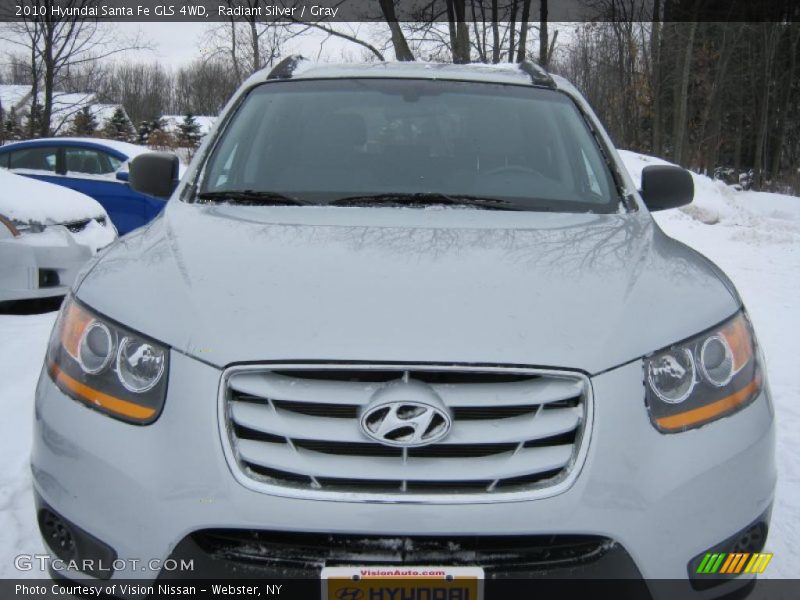 Radiant Silver / Gray 2010 Hyundai Santa Fe GLS 4WD