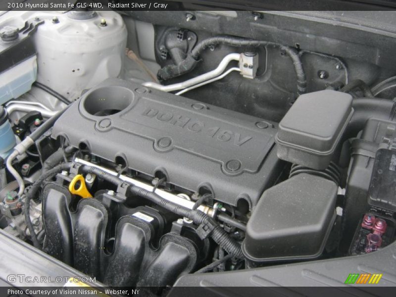 Radiant Silver / Gray 2010 Hyundai Santa Fe GLS 4WD