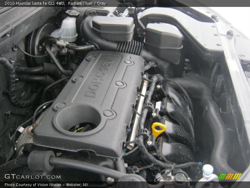 Radiant Silver / Gray 2010 Hyundai Santa Fe GLS 4WD