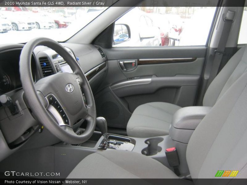 Radiant Silver / Gray 2010 Hyundai Santa Fe GLS 4WD