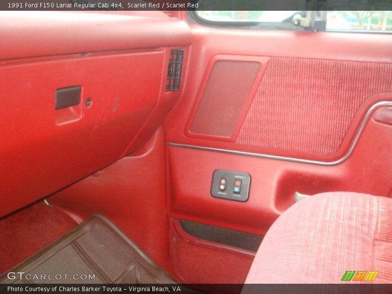 Scarlet Red / Scarlet Red 1991 Ford F150 Lariat Regular Cab 4x4