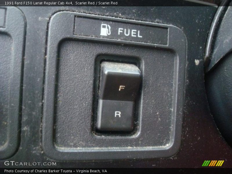 Scarlet Red / Scarlet Red 1991 Ford F150 Lariat Regular Cab 4x4