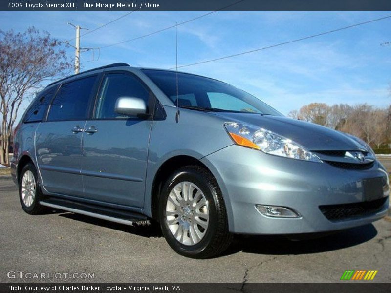 Blue Mirage Metallic / Stone 2009 Toyota Sienna XLE