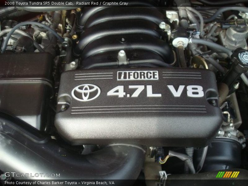 Radiant Red / Graphite Gray 2008 Toyota Tundra SR5 Double Cab