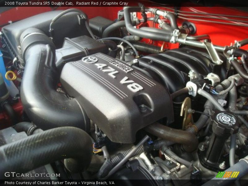 Radiant Red / Graphite Gray 2008 Toyota Tundra SR5 Double Cab