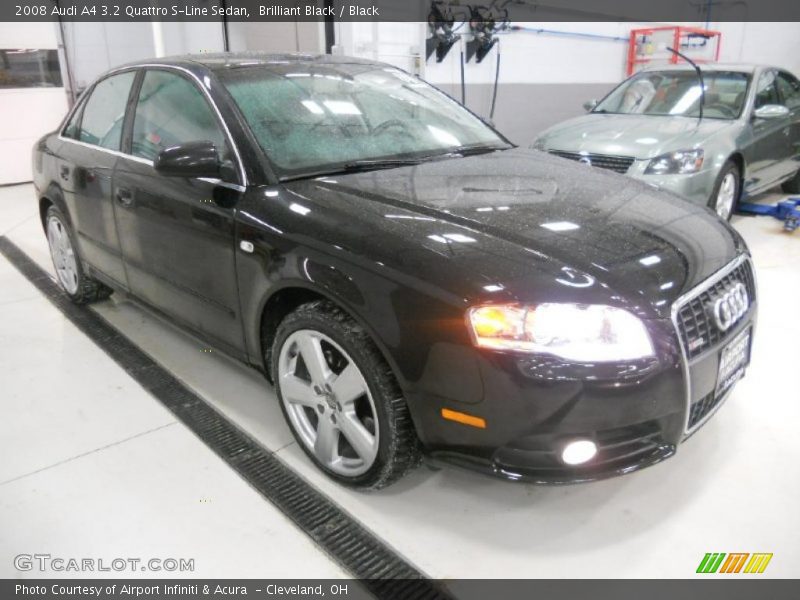 Brilliant Black / Black 2008 Audi A4 3.2 Quattro S-Line Sedan