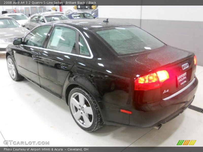 Brilliant Black / Black 2008 Audi A4 3.2 Quattro S-Line Sedan