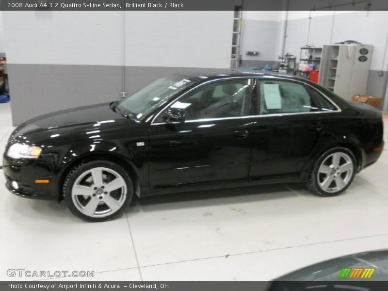 Brilliant Black / Black 2008 Audi A4 3.2 Quattro S-Line Sedan