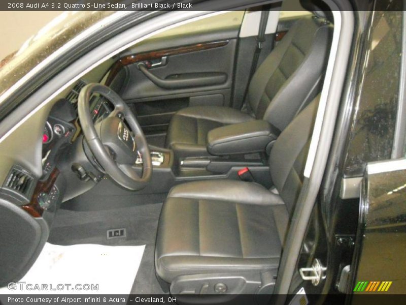 Brilliant Black / Black 2008 Audi A4 3.2 Quattro S-Line Sedan