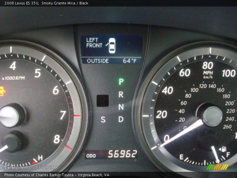 Smoky Granite Mica / Black 2008 Lexus ES 350