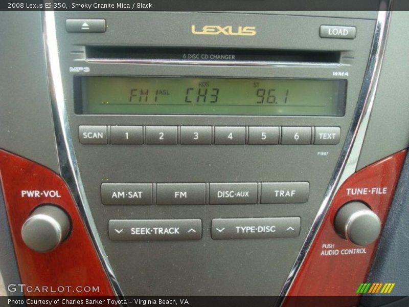 Smoky Granite Mica / Black 2008 Lexus ES 350