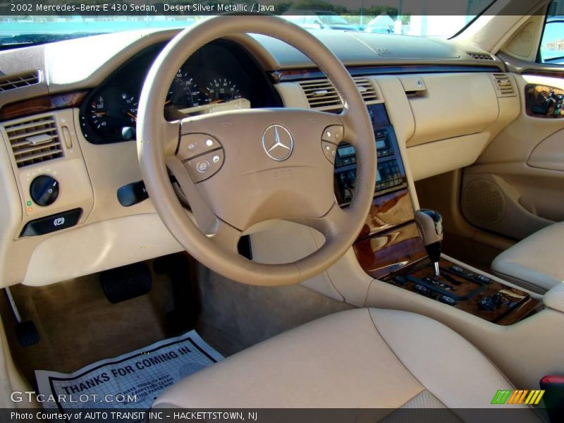 Desert Silver Metallic / Java 2002 Mercedes-Benz E 430 Sedan