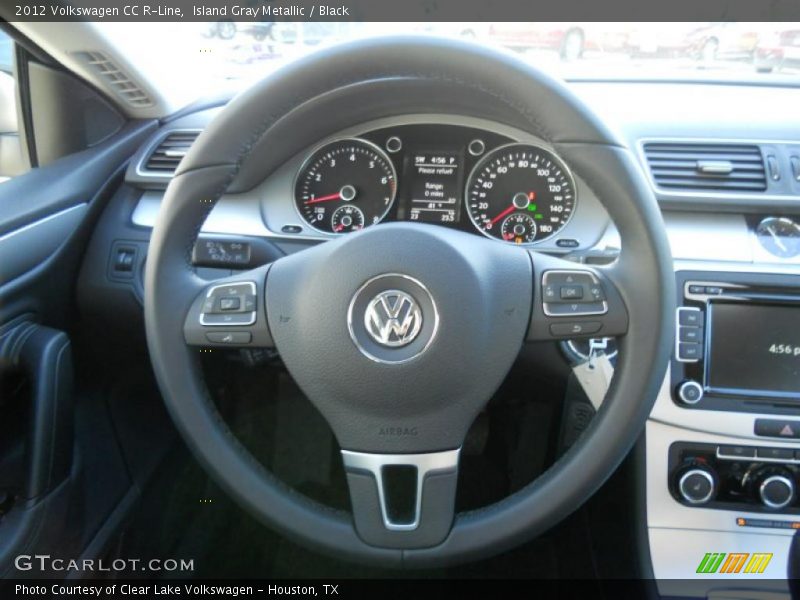 Island Gray Metallic / Black 2012 Volkswagen CC R-Line