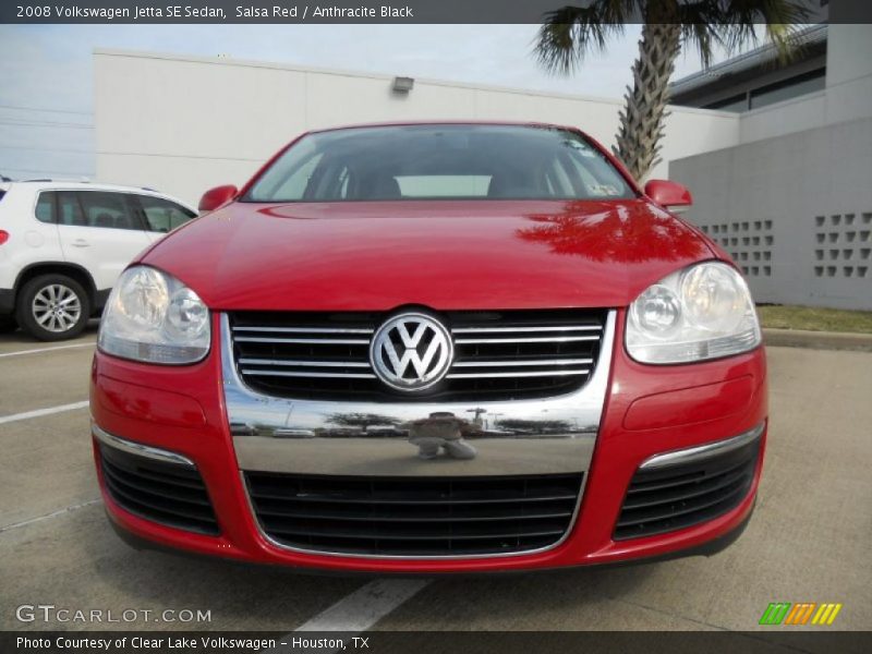 Salsa Red / Anthracite Black 2008 Volkswagen Jetta SE Sedan