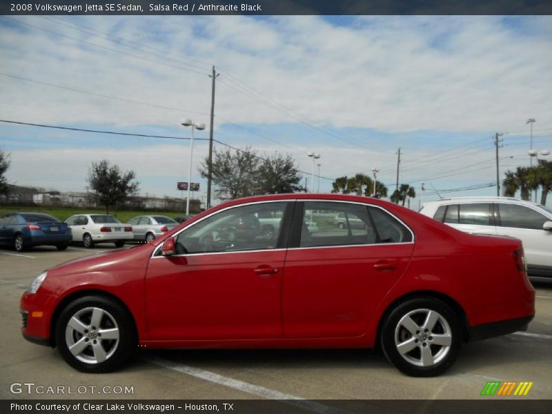 Salsa Red / Anthracite Black 2008 Volkswagen Jetta SE Sedan