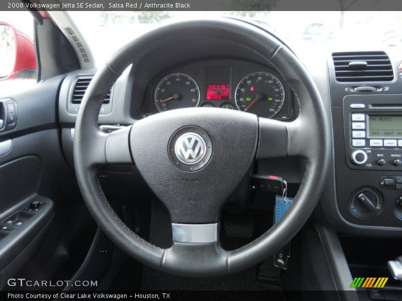 Salsa Red / Anthracite Black 2008 Volkswagen Jetta SE Sedan