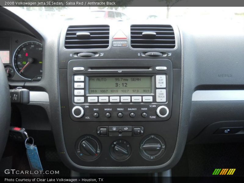 Salsa Red / Anthracite Black 2008 Volkswagen Jetta SE Sedan